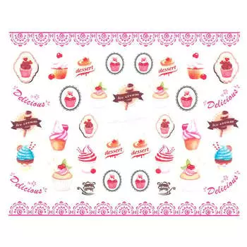 Наклейки для ногтей на водной основе № BN 826, AllePaznokcie