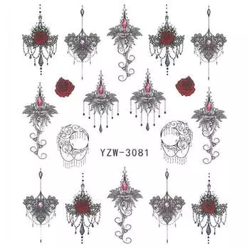 Наклейки для ногтей с водой YZW-3081, Molly Lac