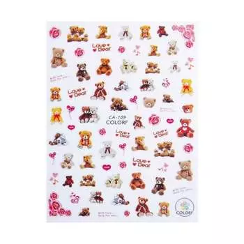 Наклейки для ногтей, Тонкие, Самоклеящиеся, День святого Валентина № СА-109 MollyLac, Molly Lac