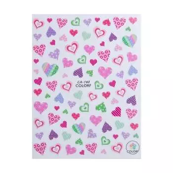 Наклейки для ногтей, Тонкие, Самоклеящиеся, День святого Валентина № СА-140 MollyLac, Molly Lac