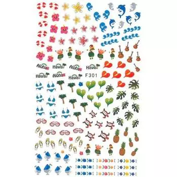 Наклейки для ногтей тонкие, самоклеящиеся, Miss Color № F301 MollyLac, Molly Lac