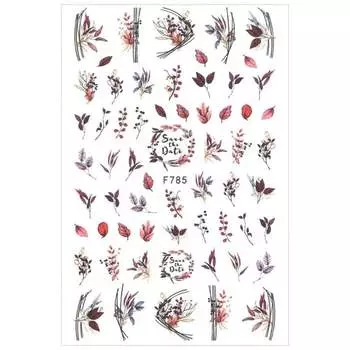 Наклейки для тонких ногтей, самоклеящиеся, № F785 MollyLac, Molly Lac