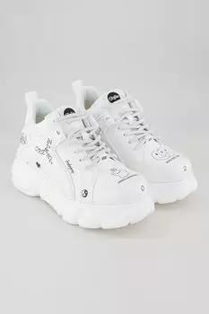 Наклонные спортивные туфли из экокожи Buffalo, черный