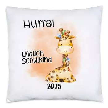 Наконец-то школьник, 2025 г., подушка-жираф, включая наполнитель для первого школьного дня, племянница, племянник, крестник. Начало школы. Введение в школу Hey!Print