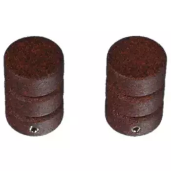 Наконечники для карниза Liedeco «Цилиндр с пазом», (комплект, 2 шт.), для карнизов 16 мм, цвет rostbraun