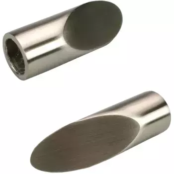 Наконечники для карниза Liedeco «Cut», (комплект, 2 шт.), для карнизов 16 мм, цвет edelstahlfarben