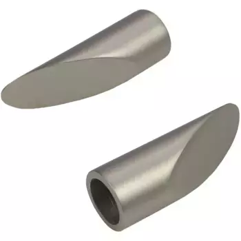 Наконечники для карниза Liedeco «Cut», (комплект, 2 шт.), для карнизов 16 мм, цвет chromfarben/matt