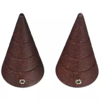 Наконечники для карниза Liedeco «конус с пазом», (комплект, 2 шт.), для карнизов 16 мм, цвет rostbraun