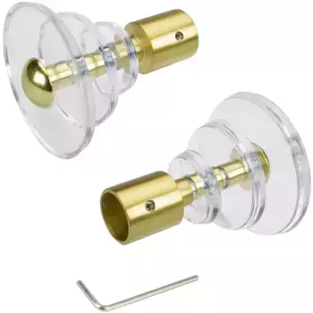 Наконечники для карниза Liedeco «Луна», (комплект, 2 шт.), для карнизов 16 мм, цвет matt/goldfarben