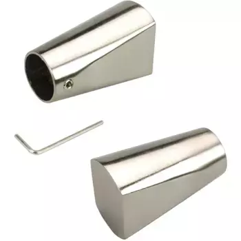 Наконечники для карниза Liedeco «Пыль», (комплект, 2 шт.), для карнизов 16 мм, цвет edelstahlfarben