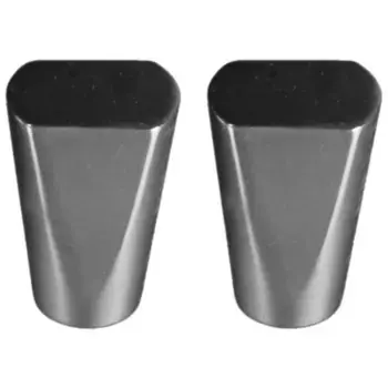 Наконечники для карниза Liedeco «Пыль», (комплект, 2 шт.), для карнизов 16 мм, цвет chromfarben/matt