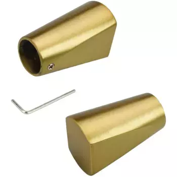 Наконечники для карниза Liedeco «Пыль», (комплект, 2 шт.), для карнизов 16 мм, цвет goldfarben/matt