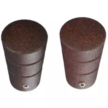 Наконечники для карниза Liedeco «Вогнутый с пазом», (комплект, 2 шт.), для карнизов 16 мм, цвет rostbraun