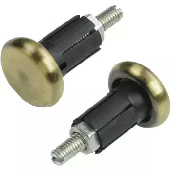 Наконечники карниза Liedeco "Наконечник, концевая кнопка, торцевая заглушка "Esperanca" для карнизов 16 мм", (2 шт.), наконечник, концевая кнопка, цвет messingfarben/schwarz