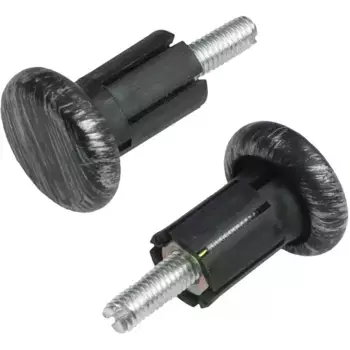 Наконечники карниза Liedeco "Наконечник, концевая кнопка, торцевая заглушка "Esperanca" для карнизов 16 мм", (2 шт.), наконечник, концевая кнопка, серебристый/черный