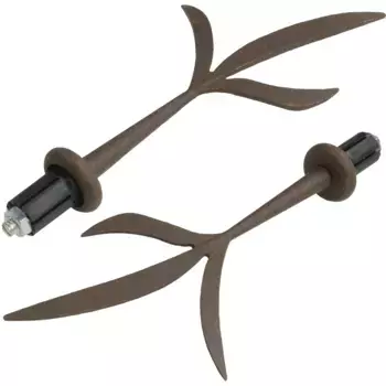 Наконечники карниза Liedeco "Наконечник, ответвление концевой кнопки "Esperanca" для карнизов 16 мм", (2 шт.), наконечник, концевая кнопка, цвет rostbraun