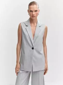 Нала Жилет Mango, пастельный серый