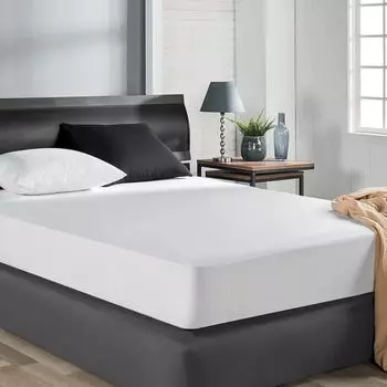 Наматрасник, наматрасник 90x200, белый - прокладка при недержании, моющаяся, водонепроницаемая простыня на подкладке livessa