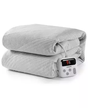 Наматрасник размера Queen Size с электрическим подогревом и двойным управлением, 60 x 80 дюймов CAROMIO, серый