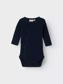Name It Боди "NBNWAFFE LS WRAP BODY NOOS", цвет Dark Sapphire