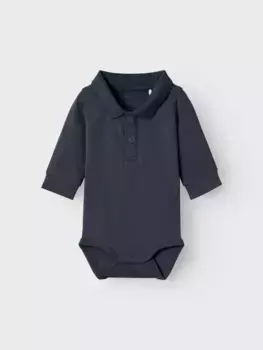 Name It Боди с длинными рукавами "NBMHOLGER LS POLO BODY NOOS", цвет Dark Sapphire