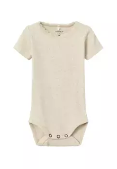 Name It Боди с короткими рукавами "NBFKAB SS BODY NOOS", цвет Peyote Melange