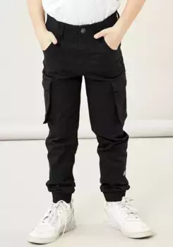 Name It Брюки-карго "NKMRYAN CARGO R TWI PANT 2222-BA NOOS", черный