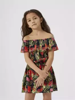 Name It: комбинезон "NKFVINAYA PLAYSUIT FFF", цвет Dark Sapphire Print:Tropical