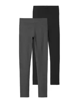 Name It Леггинсы "NKFVIVIAN 2P LEGGING L NOOS", серый