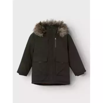 Name It Парка «NKMMASTER PARKA JACKET PB», с капюшоном, со светоотражающей деталью, черный