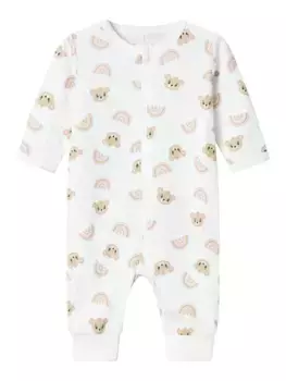 Name It Пижама "NBFNIGHTSUIT ZIP ORCHID PINK TEDDY NOOS", белый