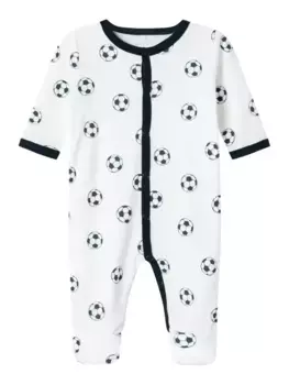 Name It Пижама "NBMNIGHTSUIT W/F FOOTBALL NOOS", белый