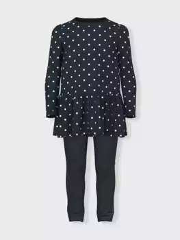 Name It Рубашка и леггинсы с длинными рукавами "NMFVILMINA LS TUNIC SET", цвет Dark Sapphire