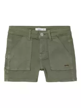 Name It Шорты-карго "NKFROSE REG TWI SHORTS 7740-MF NOOS", зеленый