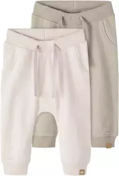 Name It Спортивные брюки It "NBNTAKKI 2P SWEAT PANT NOOS" (упаковка, 2 шт.), мешковатого кроя, розовый