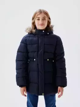 Name It Стеганая куртка It "NKFMERETHE JACKET2 NOOS", с капюшоном, цвет Dark Sapphire