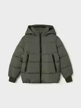 Name It Стеганая куртка It "NKMMUSIC PUFFER JACKET TB", с капюшоном, цвет Beetle