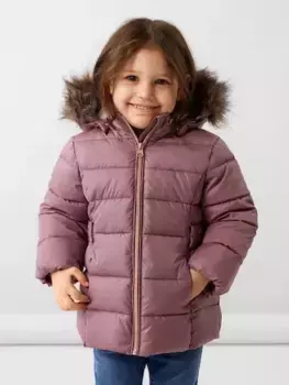 Name It Стеганая куртка It "NMFMERETHE JACKET3 GLITTER NOOS", с капюшоном, лиловый