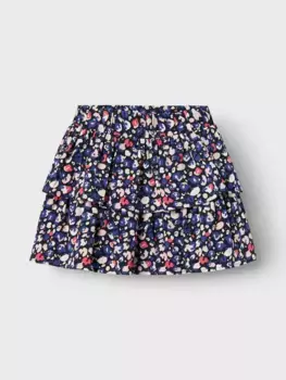 Name It Volantrock "NKFVINAYA SKIRT FFF NOOS", цвет Dark Sapphire Print:Leo