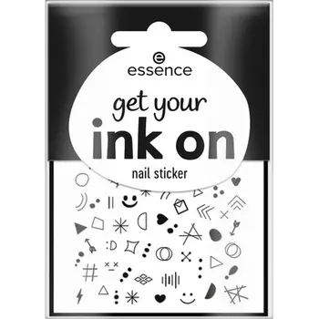 Нанесите чернила на разноцветные наклейки для ногтей Essence