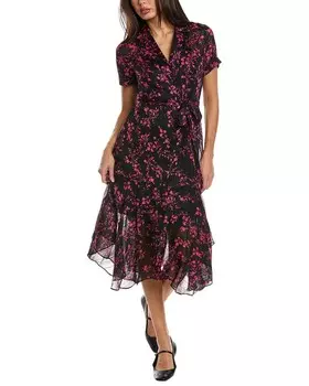 Nanette Платье-рубашка миди Nanette Lepore Nanette Nanette Lepore, черный