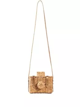 Nannacay плетеная сумка через плечо Annie, нейтральный цвет