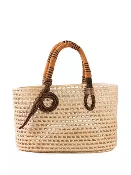 Nannacay соломенная сумка-тоут Chichi, нейтральный цвет