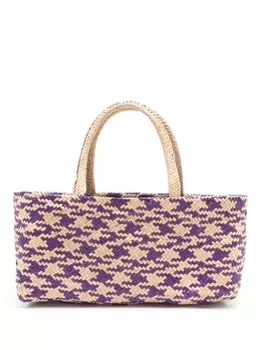 Nannacay соломенная сумка-тоут Johanne среднего размера, мультиколор