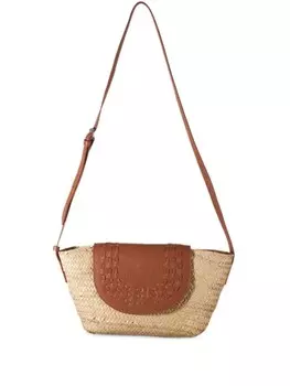 Nannacay сумка через плечо Duda из соломы, нейтральный цвет