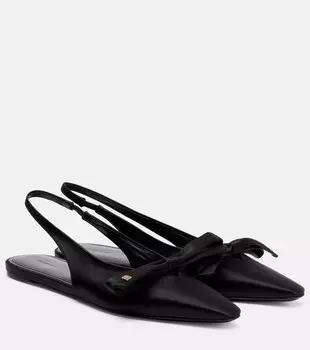 Нано BB атласные лодочки на ремешке Balenciaga, черный