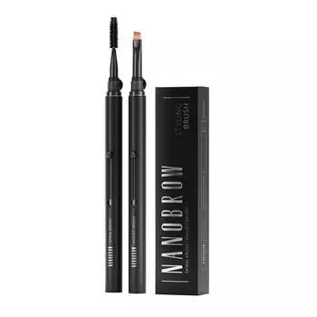 Nanobrow Styling Brush выдвижная щеточка для нанесения косметики + щеточка для расчесывания и моделирования бровей и ресниц