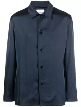 Nanushka атласная рубашка Jondar, синий