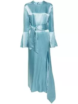 Nanushka атласное платье макси Jabelle, синий