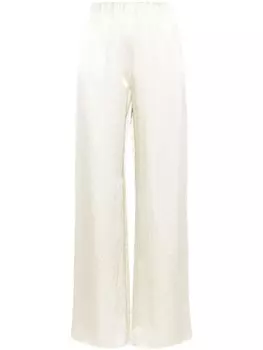 Nanushka атласные брюки широкого кроя, белый